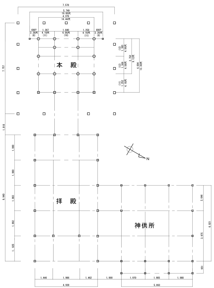 老神神社平面計画